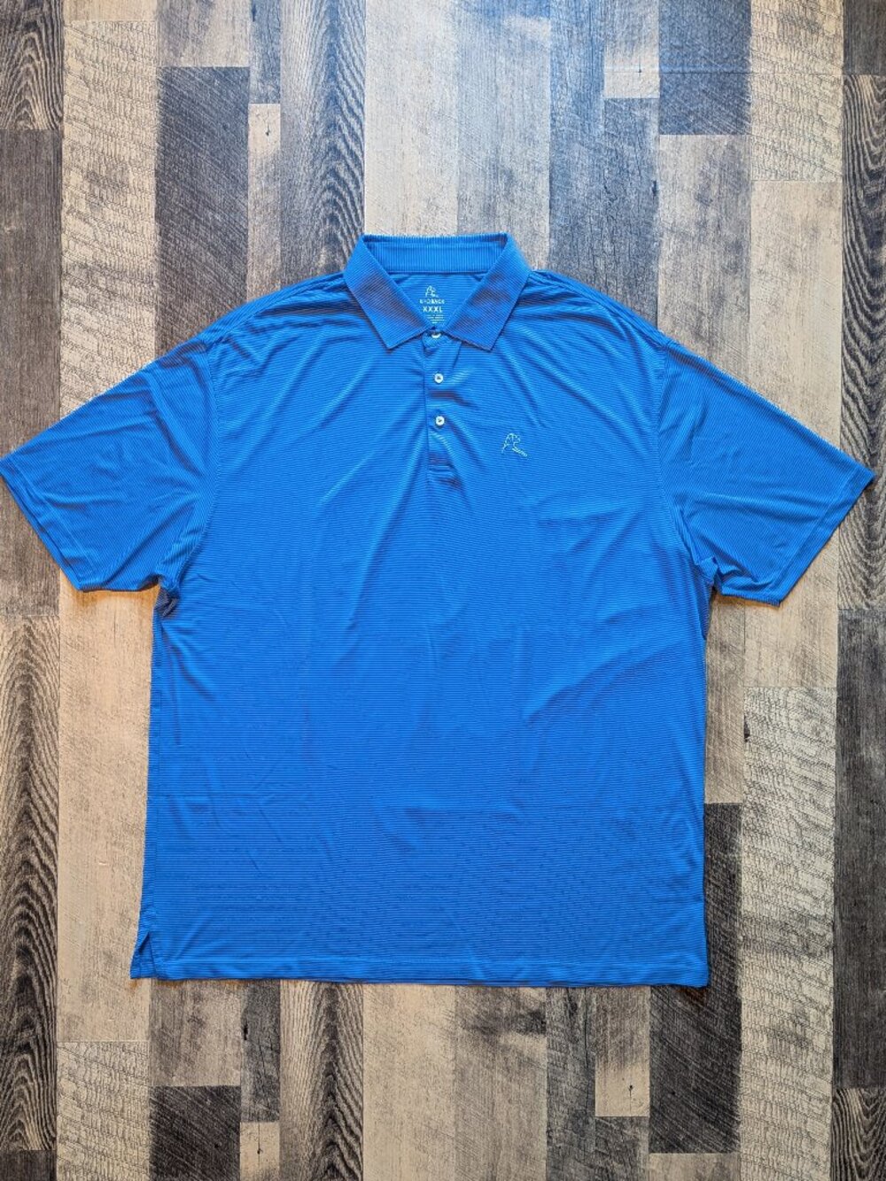 Rhoback Men's Royal Blue Stripe Polo Shirt